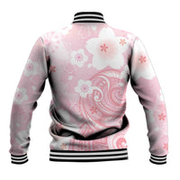 Japan Sakura Floral with Polynesian Vibe Baseball Jacket LT9 - Polynesian Pride