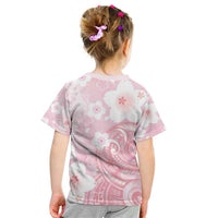 Japan Sakura Floral with Polynesian Vibe Kid T Shirt LT9 - Polynesian Pride
