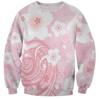 Japan Sakura Floral with Polynesian Vibe Sweatshirt