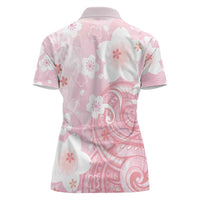 Japan Sakura Floral with Polynesian Vibe Women Polo Shirt LT9 - Polynesian Pride