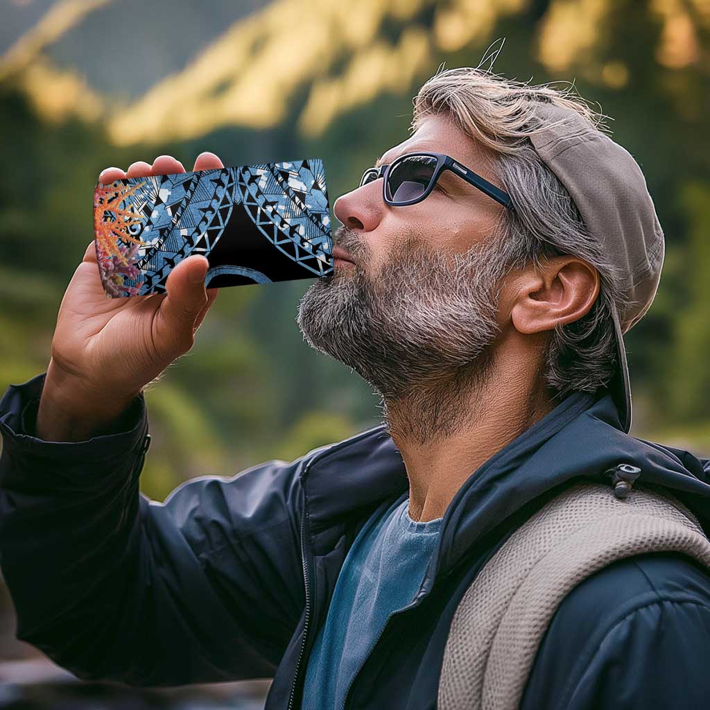 Personalised Nukuoro Micronesia Atoll 4 in 1 Can Cooler Tumbler with Pacific Coral Reef