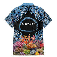 Personalised Nukuoro Micronesia Atoll Family Matching Mermaid Dress and Hawaiian Shirt with Pacific Coral Reef