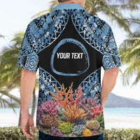 Personalised Nukuoro Micronesia Atoll Hawaiian Shirt with Pacific Coral Reef