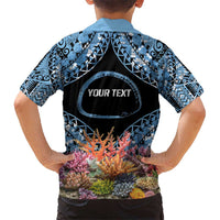 Personalised Nukuoro Micronesia Atoll Kid Hawaiian Shirt with Pacific Coral Reef LT9 - Polynesian Pride