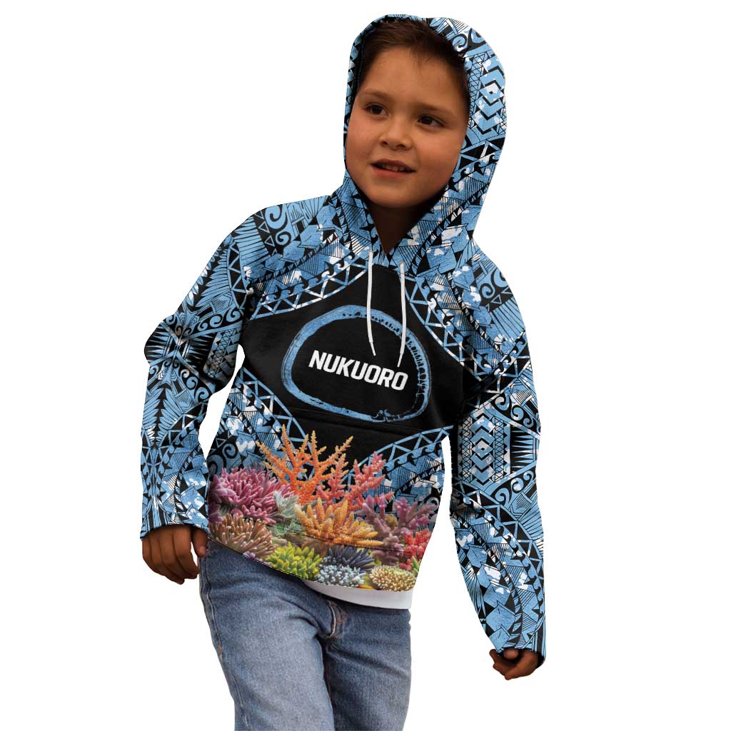 Personalised Nukuoro Micronesia Atoll Kid Hoodie with Pacific Coral Reef LT9 - Polynesian Pride