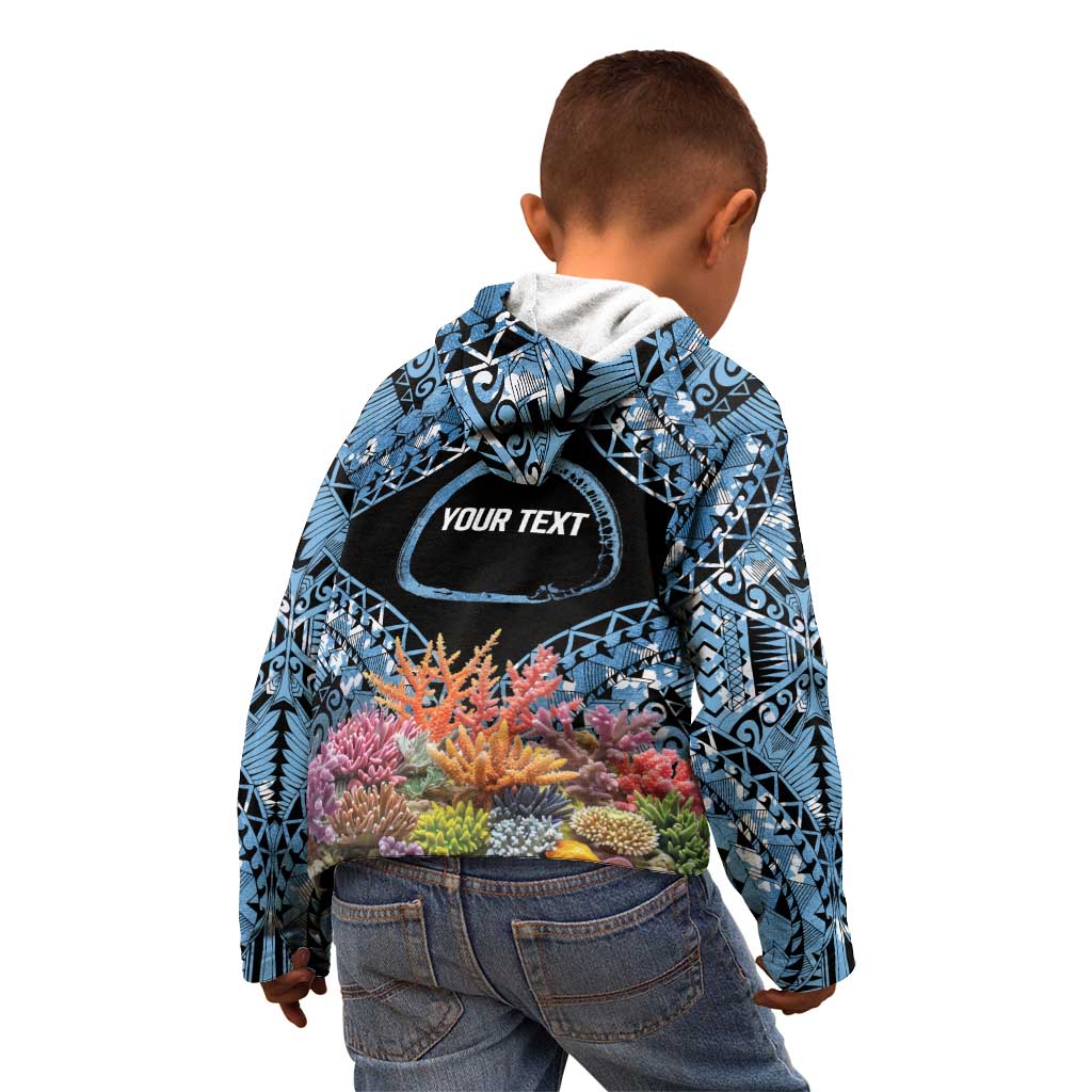 Personalised Nukuoro Micronesia Atoll Kid Hoodie with Pacific Coral Reef LT9 - Polynesian Pride