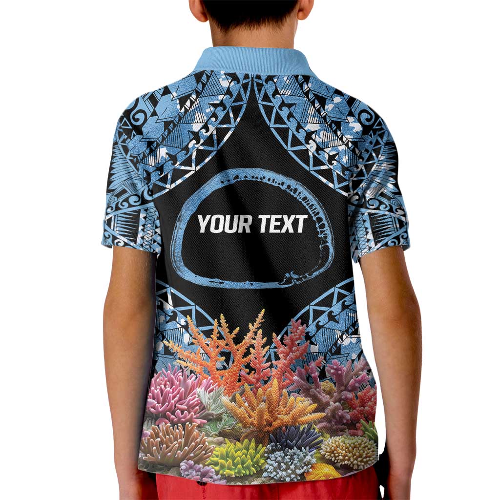 Personalised Nukuoro Micronesia Atoll Kid Polo Shirt with Pacific Coral Reef LT9 - Polynesian Pride