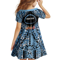 Personalised Nukuoro Micronesia Atoll Kid Short Sleeve Dress with Pacific Coral Reef LT9 - Polynesian Pride
