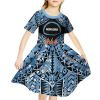 Personalised Nukuoro Micronesia Atoll Kid Short Sleeve Dress with Pacific Coral Reef LT9 - Polynesian Pride
