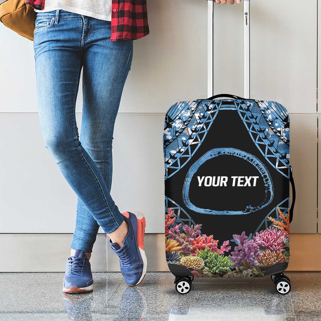 Personalised Nukuoro Micronesia Atoll Luggage Cover with Pacific Coral Reef LT9 - Polynesian Pride