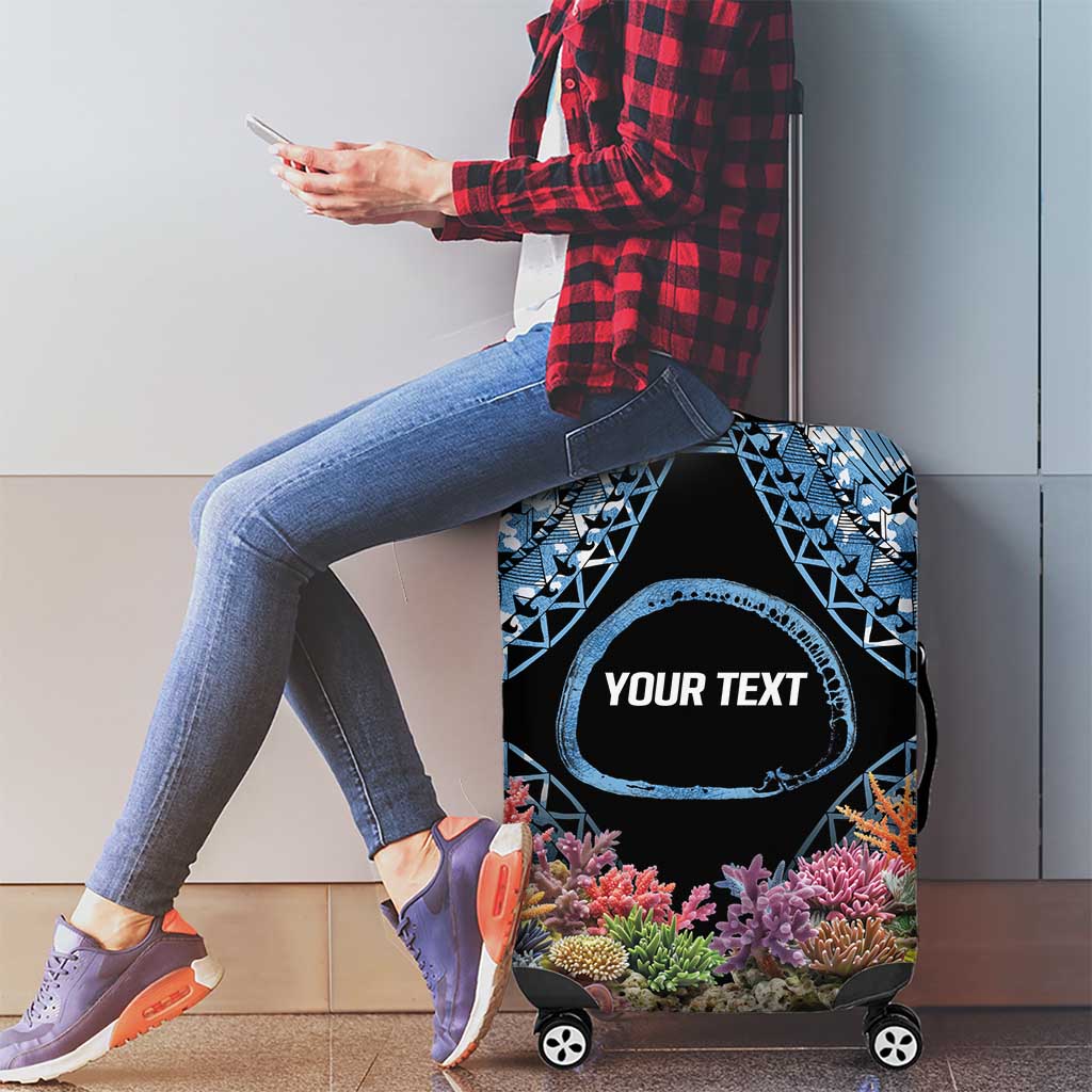 Personalised Nukuoro Micronesia Atoll Luggage Cover with Pacific Coral Reef LT9 - Polynesian Pride