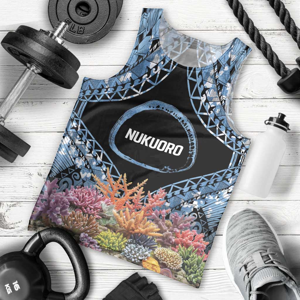 Personalised Nukuoro Micronesia Atoll Men Tank Top with Pacific Coral Reef