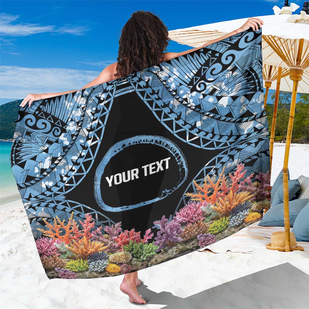 Personalised Nukuoro Micronesia Atoll Sarong with Pacific Coral Reef