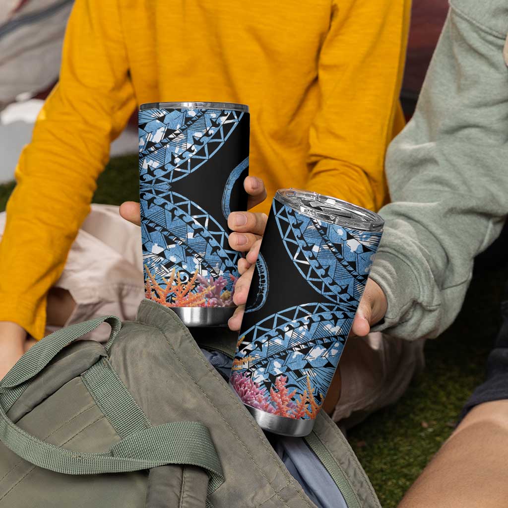Personalised Nukuoro Micronesia Atoll Tumbler Cup with Pacific Coral Reef