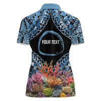 Personalised Nukuoro Micronesia Atoll Women Polo Shirt with Pacific Coral Reef LT9 - Polynesian Pride