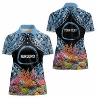 Personalised Nukuoro Micronesia Atoll Women Polo Shirt with Pacific Coral Reef LT9 - Polynesian Pride