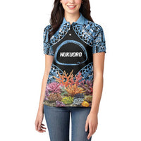 Personalised Nukuoro Micronesia Atoll Women Polo Shirt with Pacific Coral Reef LT9 - Polynesian Pride