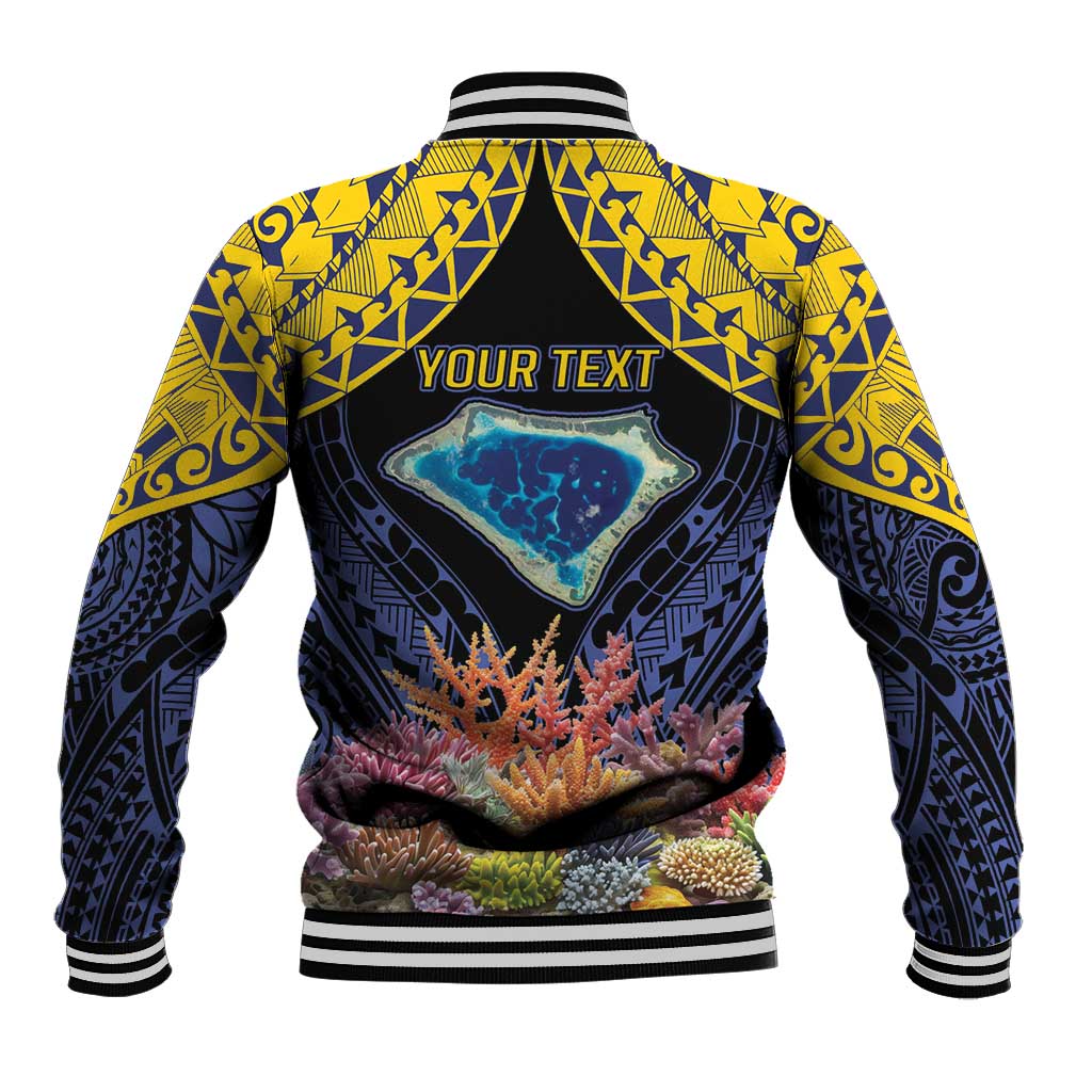 Tokelau Atafu Atoll Personalised Baseball Jacket Pacific Coral Reef Vibe LT9 - Polynesian Pride