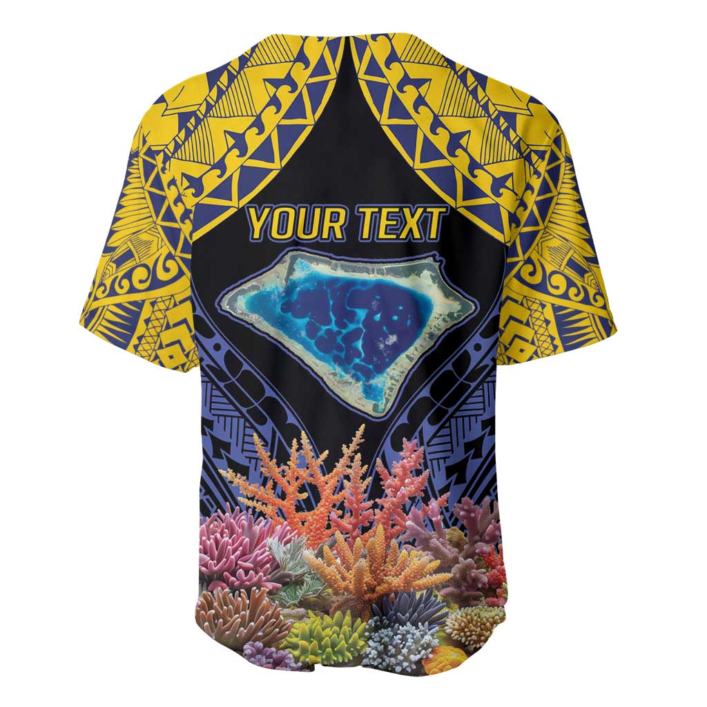 Tokelau Atafu Atoll Personalised Baseball Jersey Pacific Coral Reef Vibe LT9 - Polynesian Pride
