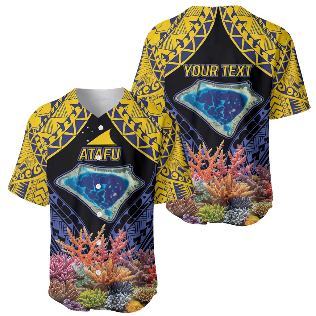 Tokelau Atafu Atoll Personalised Baseball Jersey Pacific Coral Reef Vibe LT9 - Polynesian Pride