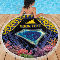 Tokelau Atafu Atoll Personalised Beach Blanket Pacific Coral Reef Vibe LT9 - Polynesian Pride