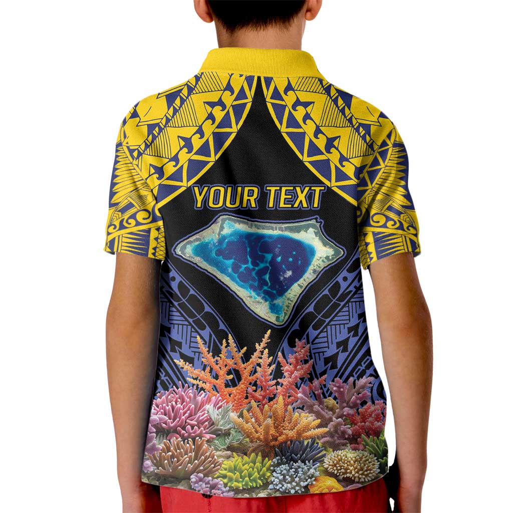 Tokelau Atafu Atoll Personalised Kid Polo Shirt Pacific Coral Reef Vibe LT9 - Polynesian Pride