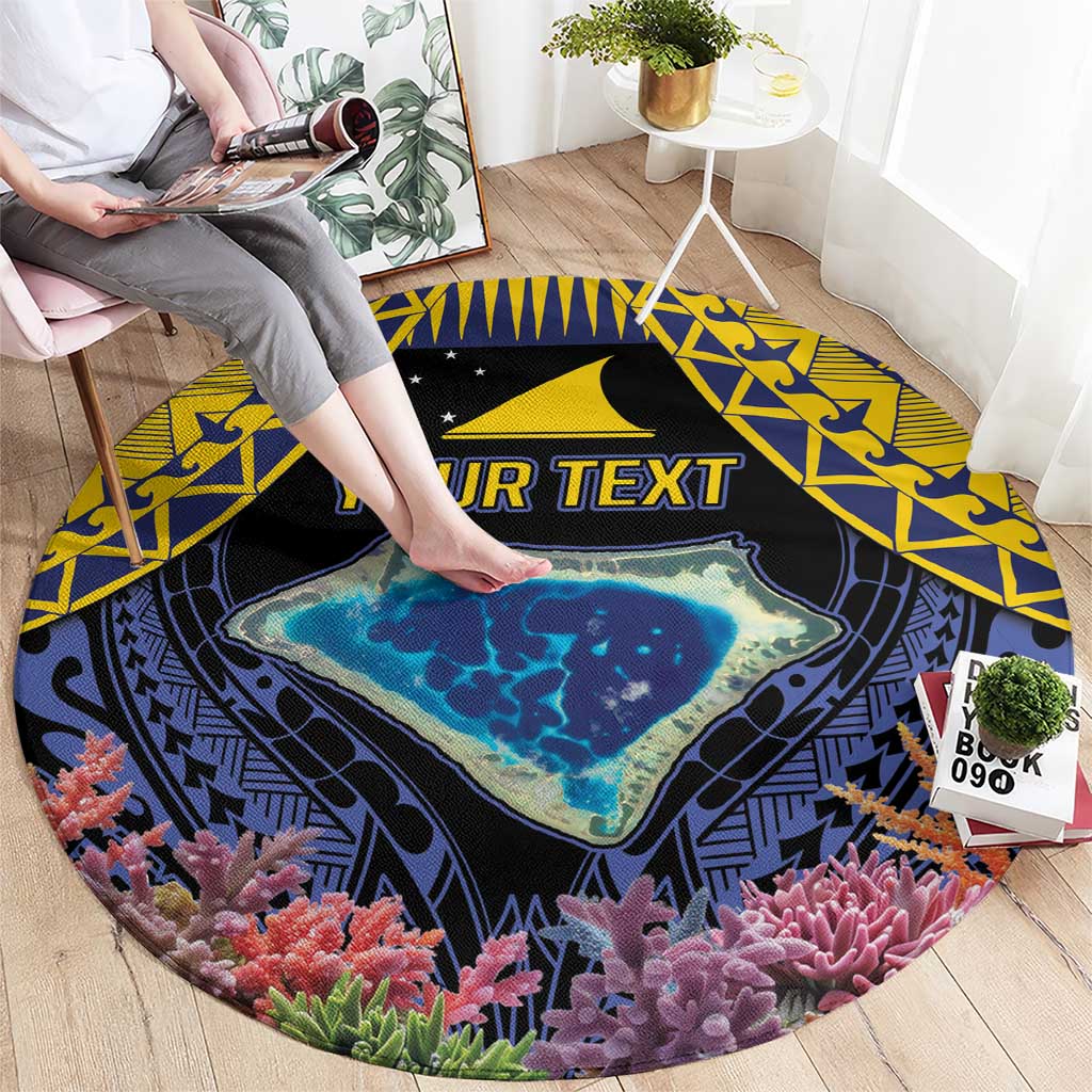 Tokelau Atafu Atoll Personalised Round Carpet Pacific Coral Reef Vibe LT9 - Polynesian Pride