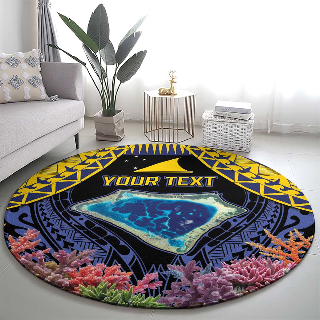 Tokelau Atafu Atoll Personalised Round Carpet Pacific Coral Reef Vibe LT9 - Polynesian Pride