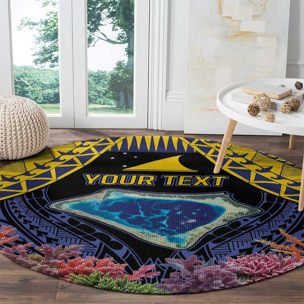 Tokelau Atafu Atoll Personalised Round Carpet Pacific Coral Reef Vibe LT9 - Polynesian Pride