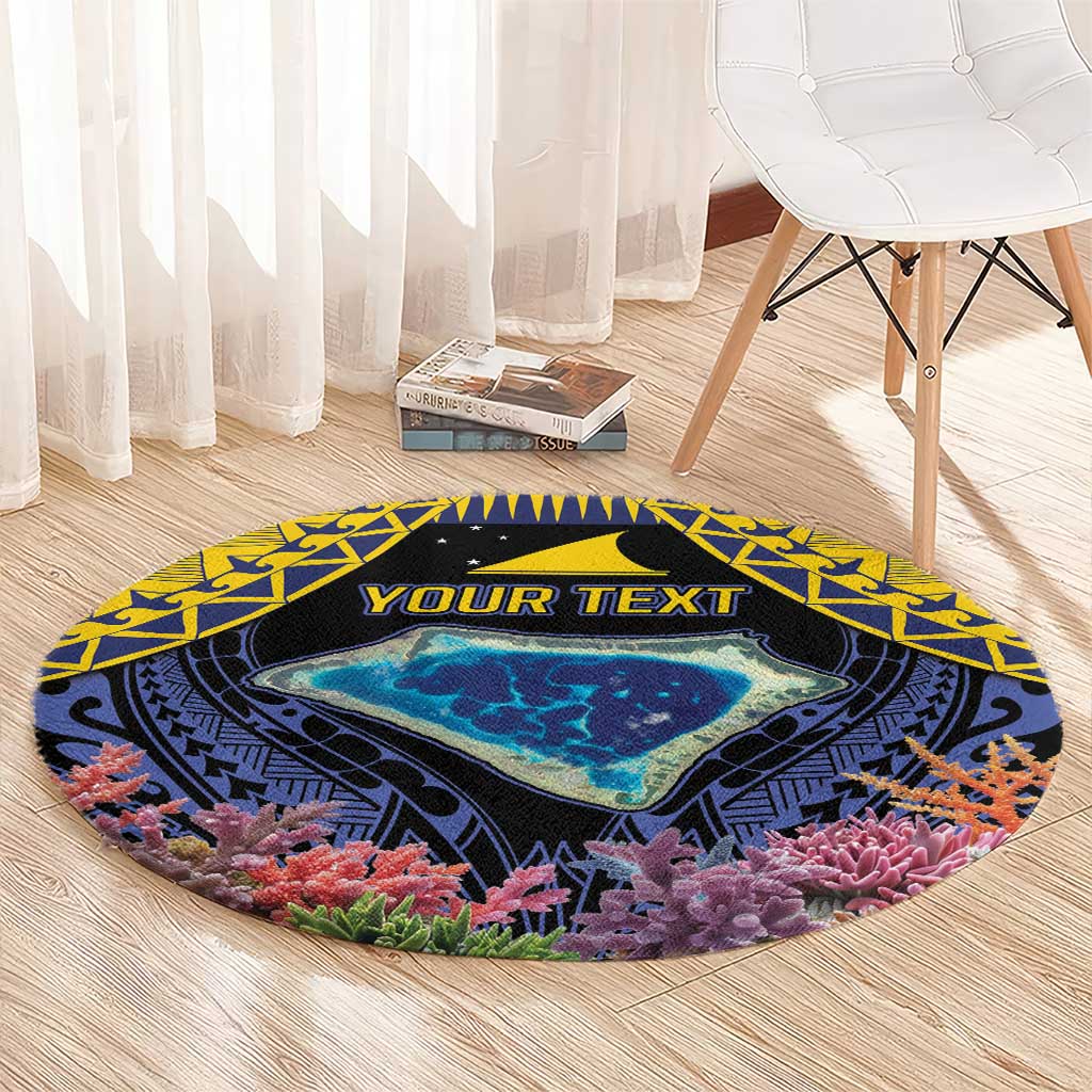 Tokelau Atafu Atoll Personalised Round Carpet Pacific Coral Reef Vibe LT9 - Polynesian Pride