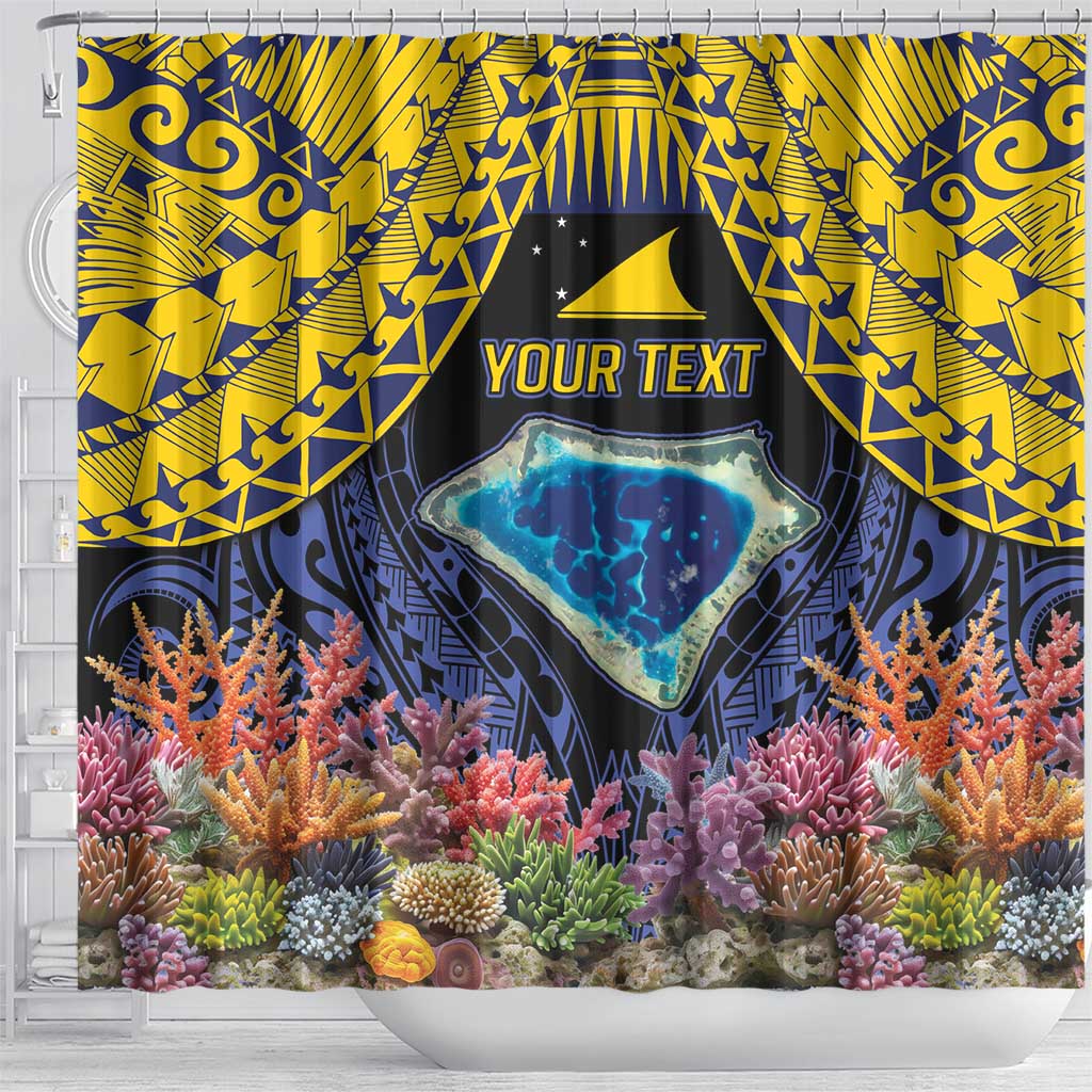 Tokelau Atafu Atoll Personalised Shower Curtain Pacific Coral Reef Vibe