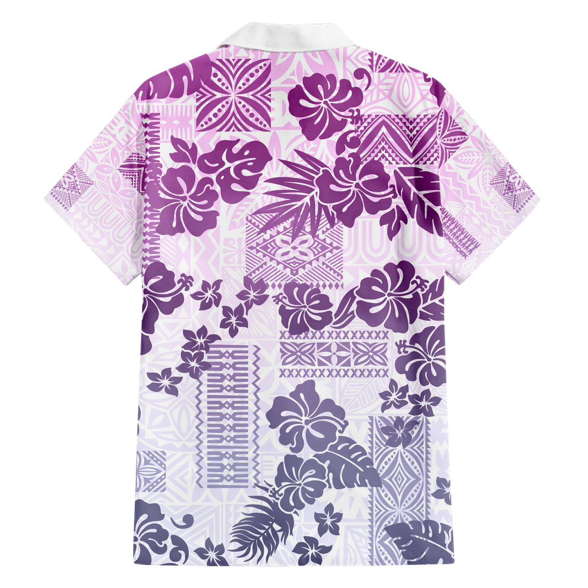 Vintage Hawaii Family Matching Short Sleeve Bodycon Dress and Hawaiian Shirt Hibiscus Tapa Tribal With Hawaiian Quilt Pattern Violet LT9 - Polynesian Pride