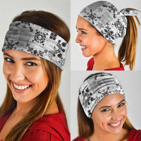 Hawaii Tapa Tribal Neck Gaiter With Hawaiian Quilt Pattern Black LT9 - Polynesian Pride