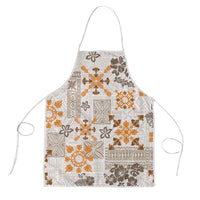 Hawaii Tapa Tribal Apron With Hawaiian Quilt Pattern Gold - Polynesian Pride