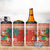 Hawaii Mele Kalikimaka 4 in 1 Can Cooler Tumbler Surfing Santa Funny Christmas