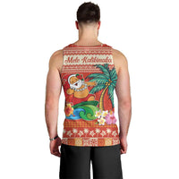 Hawaii Mele Kalikimaka Men Tank Top Surfing Santa Funny Christmas