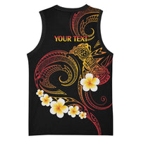 Personalised Papua New Guinea Sepik Basketball Jersey Plumeria Floral Tribal Pattern - Polynesian Pride