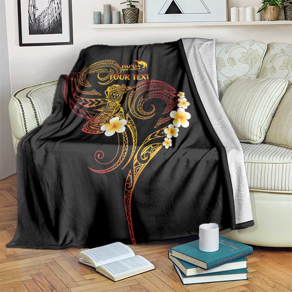 Personalised Papua New Guinea Sepik Blanket Plumeria Floral Tribal Pattern - Polynesian Pride