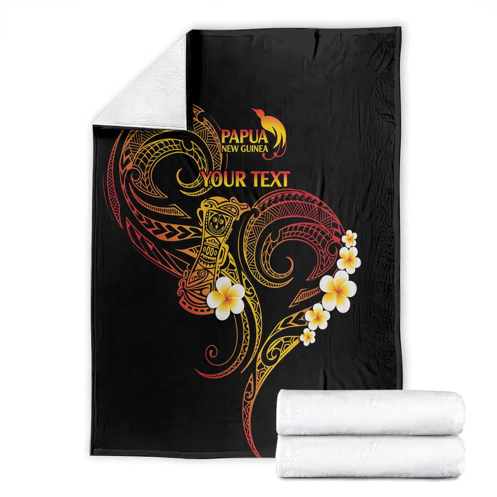 Personalised Papua New Guinea Sepik Blanket Plumeria Floral Tribal Pattern - Polynesian Pride