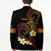 Personalised Papua New Guinea Sepik Blazer Plumeria Floral Tribal Pattern - Polynesian Pride