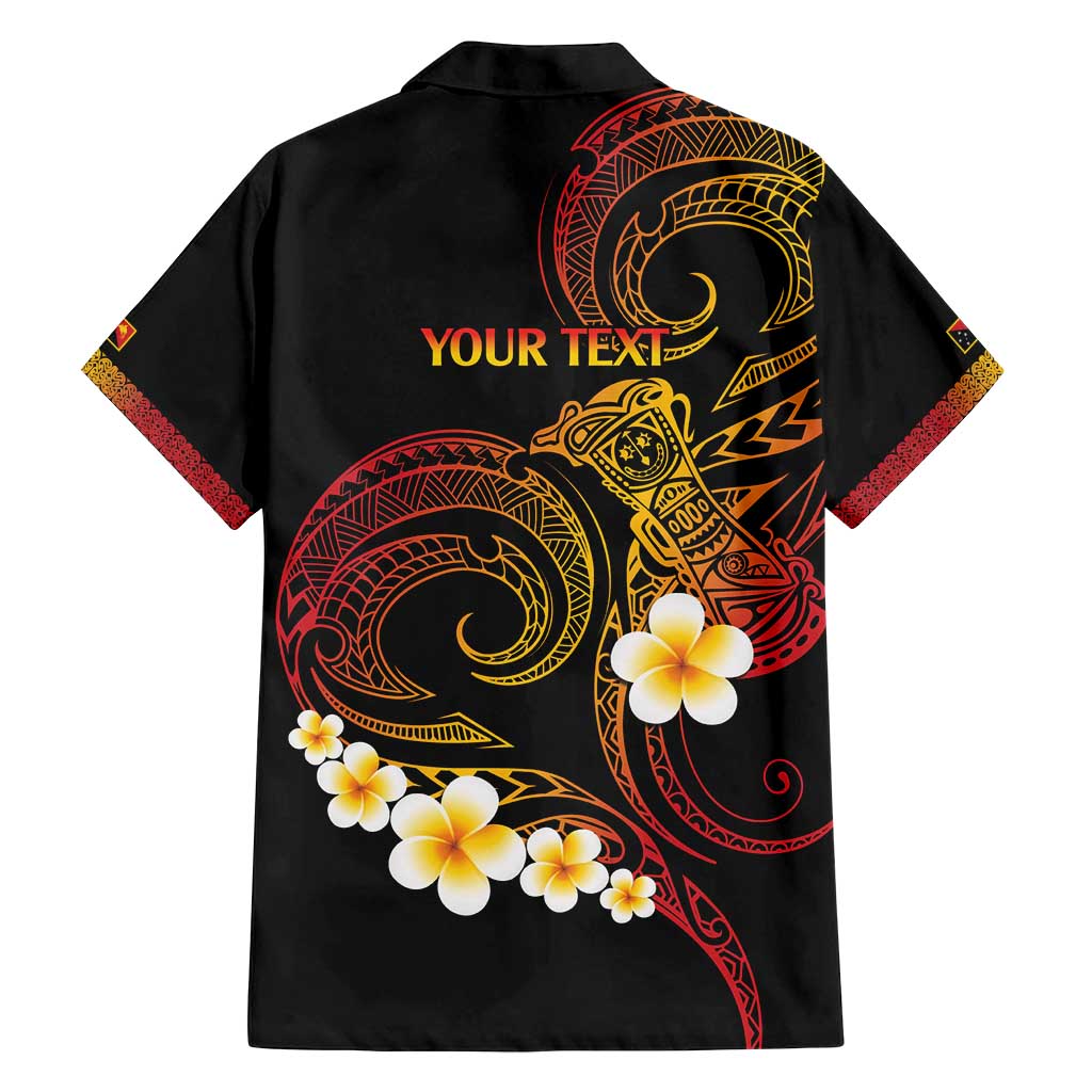 Personalised Papua New Guinea Sepik Family Matching Long Sleeve Bodycon Dress and Hawaiian Shirt Plumeria Floral Tribal Pattern - Polynesian Pride