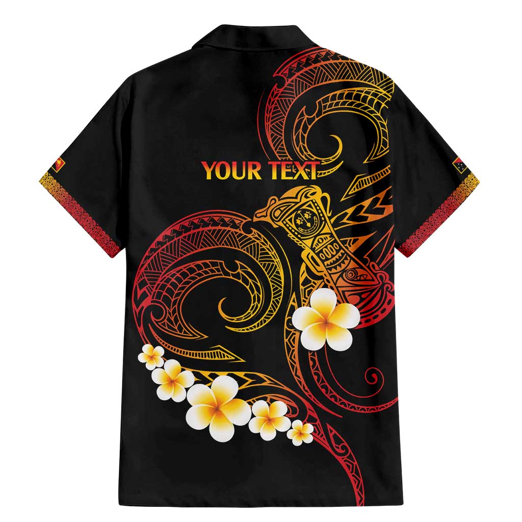 Personalised Papua New Guinea Sepik Family Matching Mermaid Dress and Hawaiian Shirt Plumeria Floral Tribal Pattern - Polynesian Pride