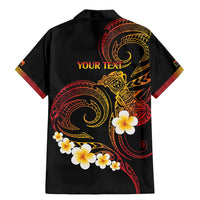 Personalised Papua New Guinea Sepik Family Matching Mermaid Dress and Hawaiian Shirt Plumeria Floral Tribal Pattern - Polynesian Pride
