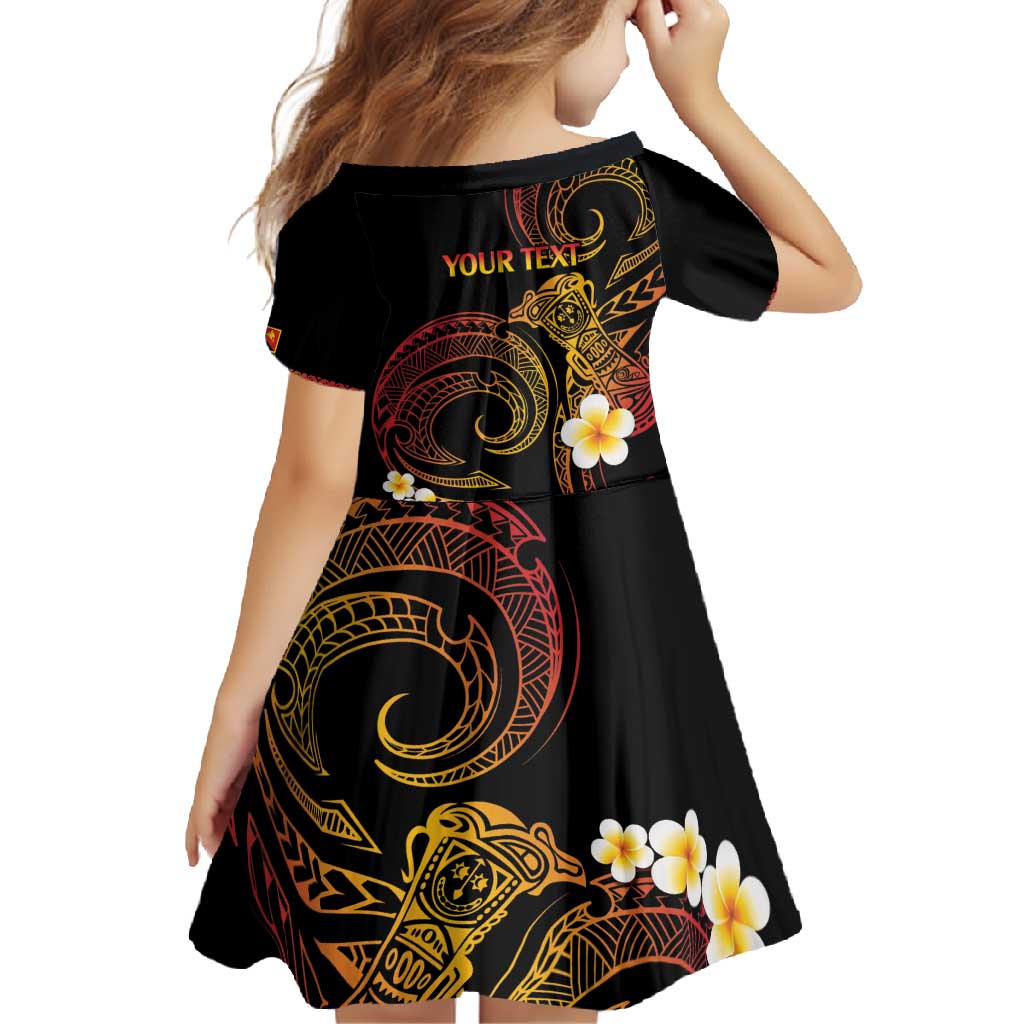 Personalised Papua New Guinea Sepik Family Matching Tank Maxi Dress and Hawaiian Shirt Plumeria Floral Tribal Pattern - Polynesian Pride