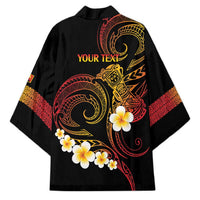 Personalised Papua New Guinea Sepik Kimono Plumeria Floral Tribal Pattern - Polynesian Pride