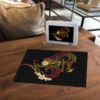 Personalised Papua New Guinea Sepik Puzzle Plumeria Floral Tribal Pattern - Polynesian Pride