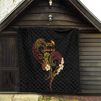 Personalised Papua New Guinea Sepik Quilt Plumeria Floral Tribal Pattern - Polynesian Pride