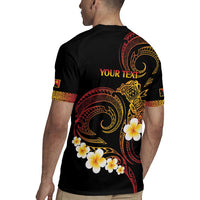 Personalised Papua New Guinea Sepik Rugby Jersey Plumeria Floral Tribal Pattern - Polynesian Pride