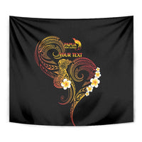Personalised Papua New Guinea Sepik Tapestry Plumeria Floral Tribal Pattern - Polynesian Pride