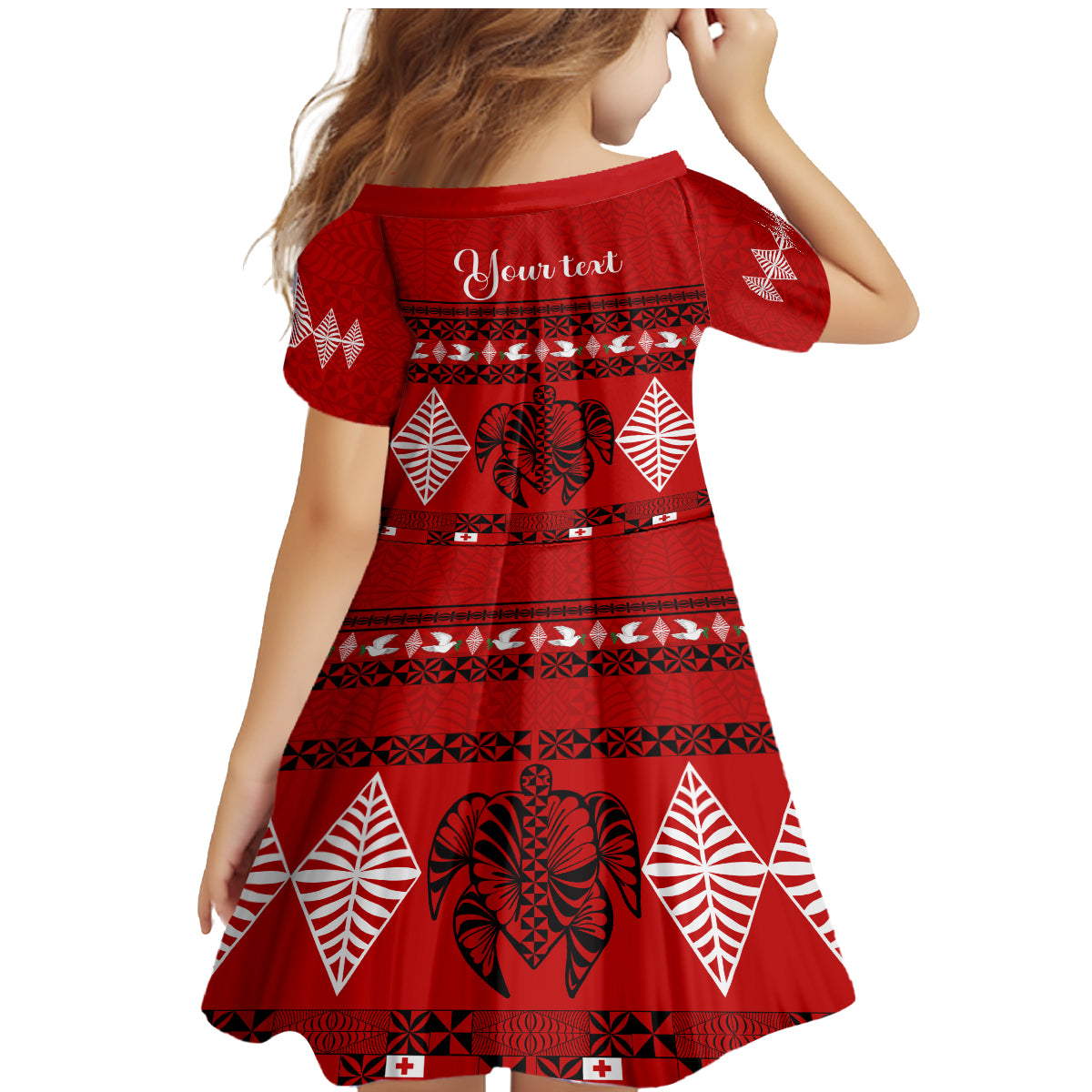 Personalised Tonga Kilisimasi Fiefia Family Matching Mermaid Dress and Hawaiian Shirt Merry Christmas with Turtle Ngatu Pattern LT9 - Polynesian Pride